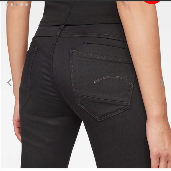 G-Star Raw D-STAQ Black Mid Rise Skinny Jeans NEw W24 L30 - Picture 3 of 14
